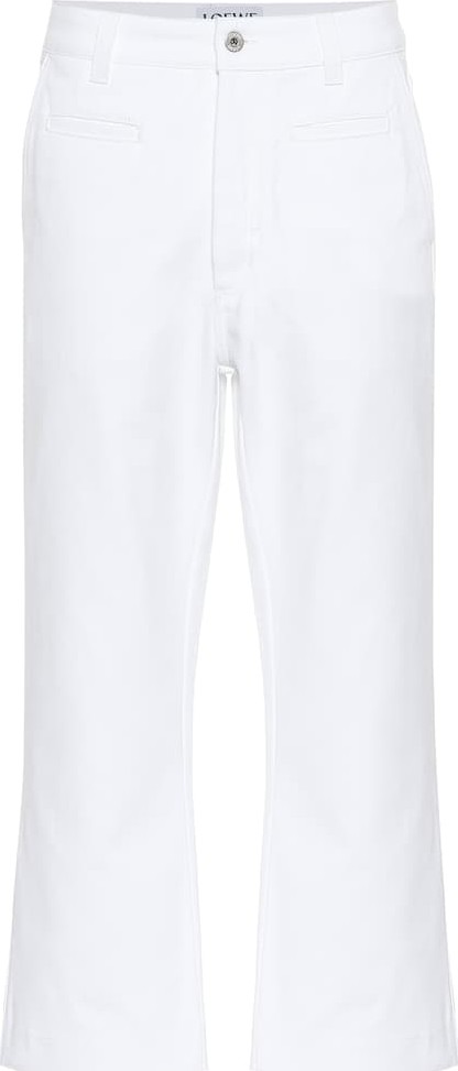 LOEWE Cropped high-rise wide-leg jeans