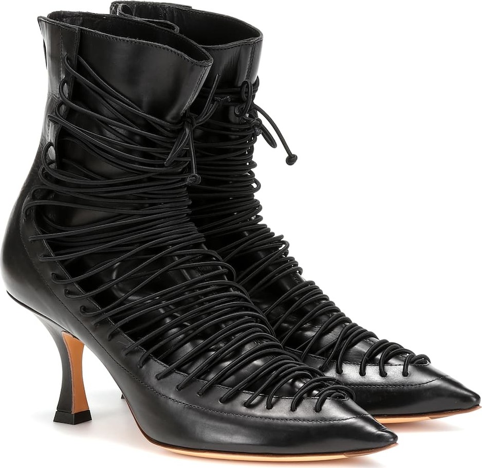 Y/Project Lace-up leather ankle boots