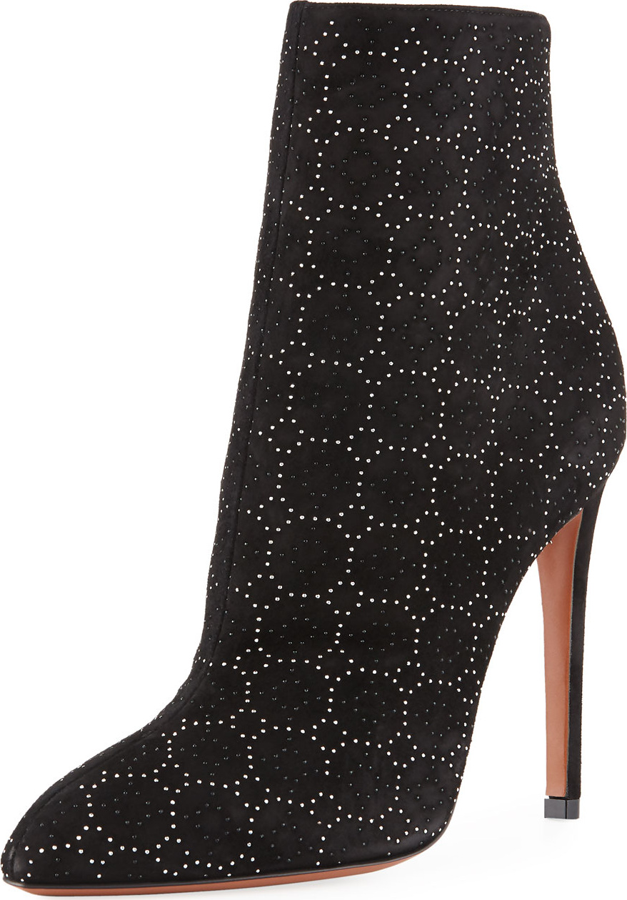 Alaïa Suede Laser-Cut Booties