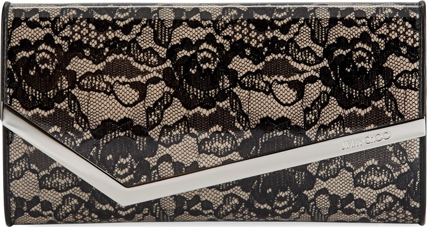 Jimmy Choo Emmie Floral Lace Clutch Bag