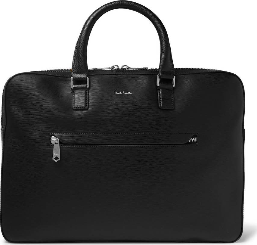 Paul Smith Contrast-Tipped Textured-Leather Briefcase
