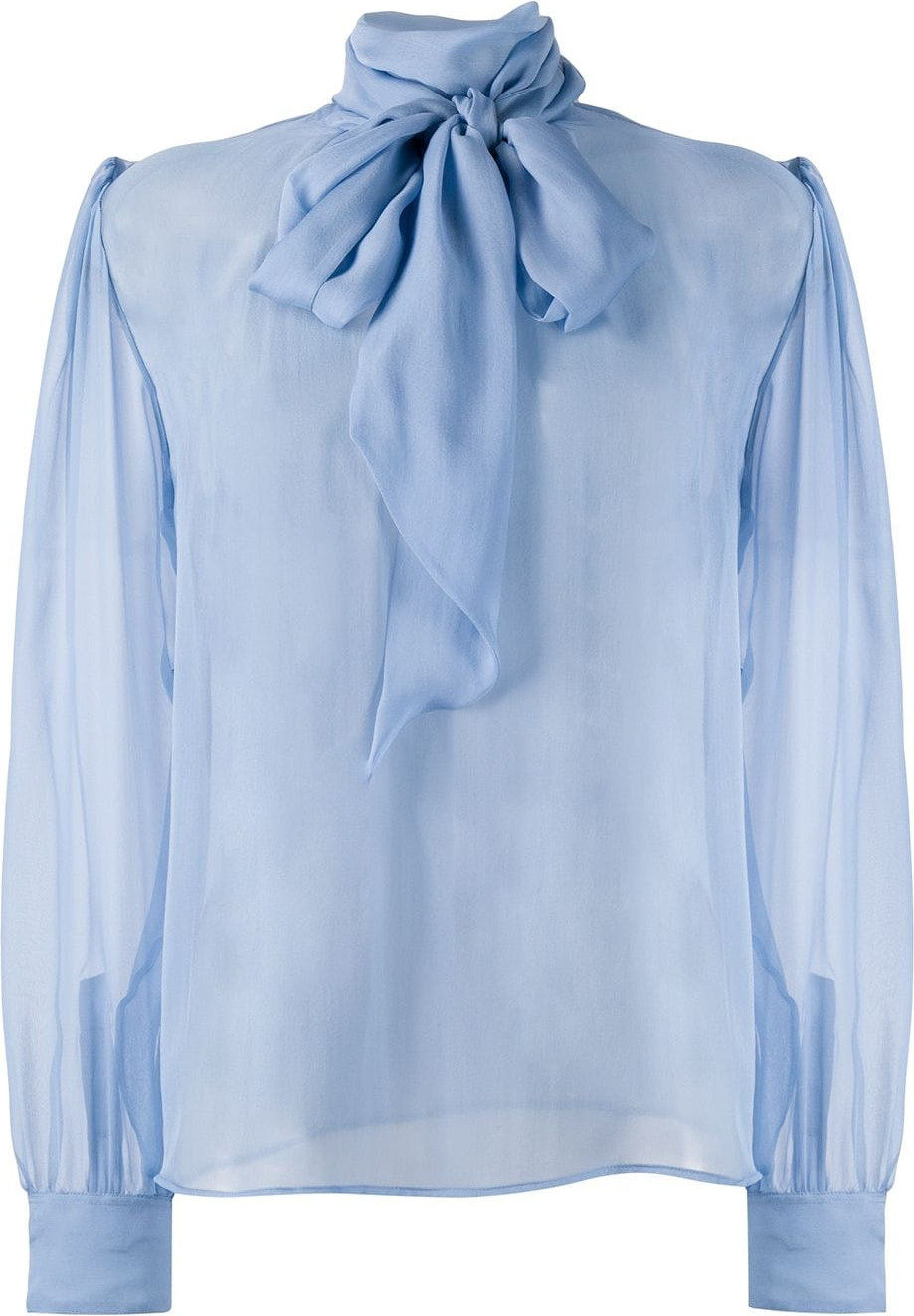 Saint Laurent - Pussy-bow silk blouse