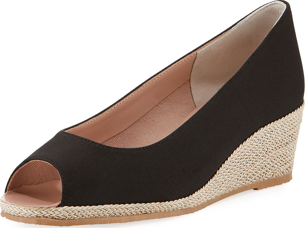 Sesto Meucci Bali Soft Shantung Peep-Toe Espadrille