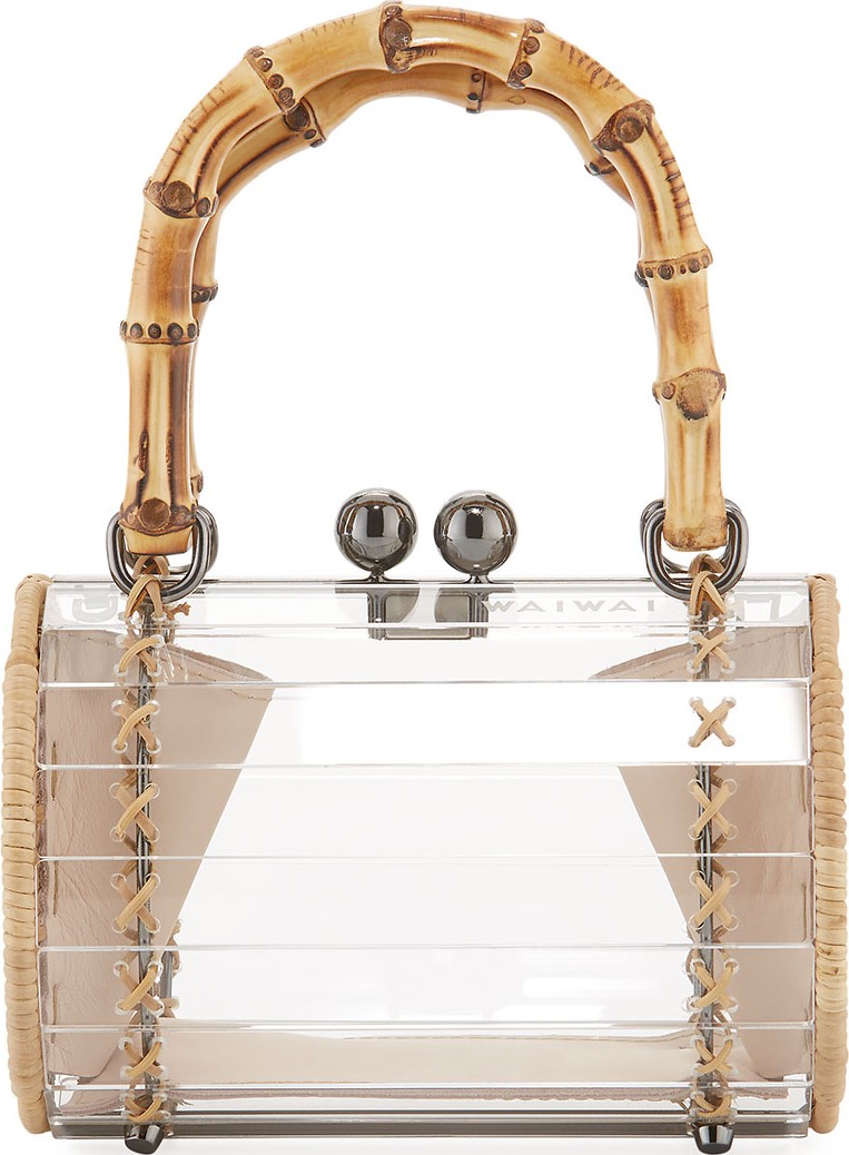 Wai Wai Alix Acrylic Bamboo-Top Handle Bag