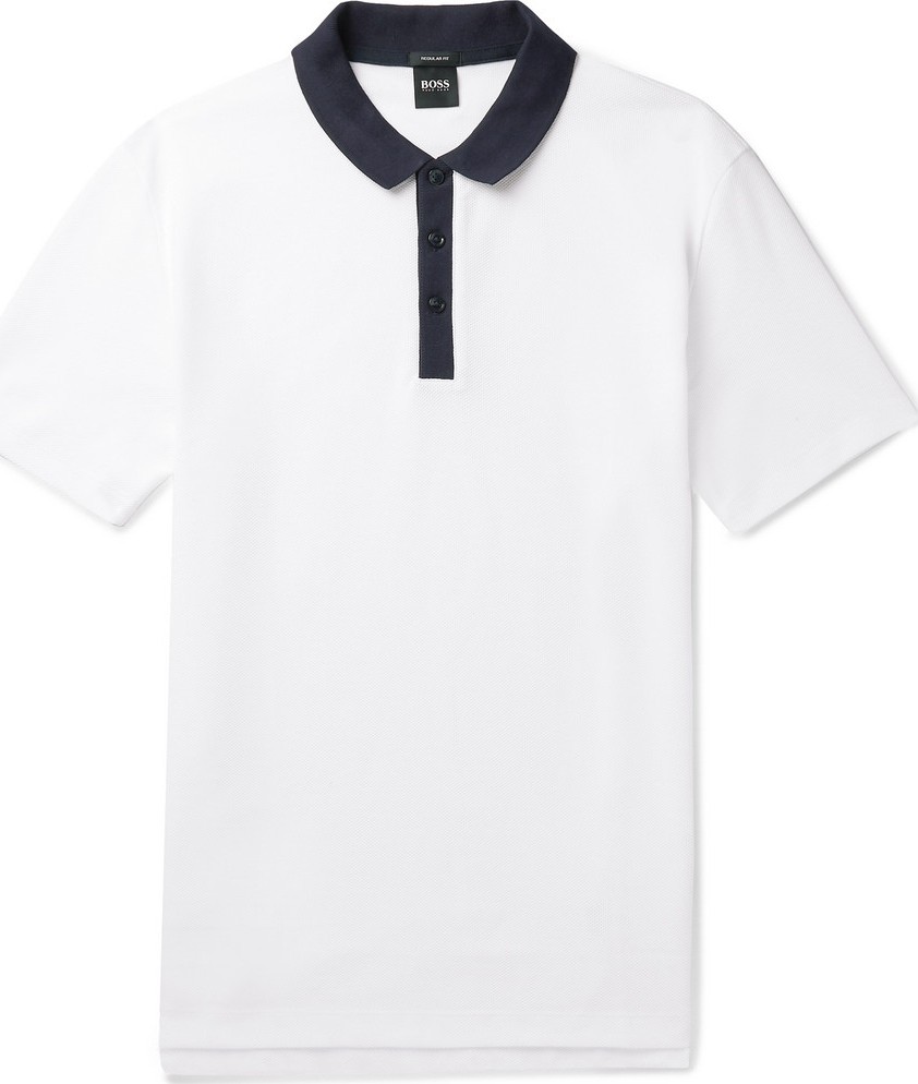 HUGO BOSS Honeycomb Cotton Polo Shirt