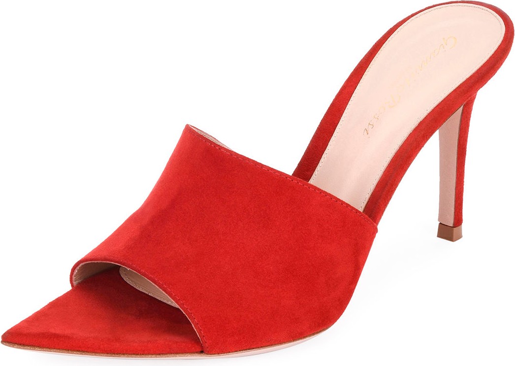 Gianvito Rossi Suede Slide 85mm Mules