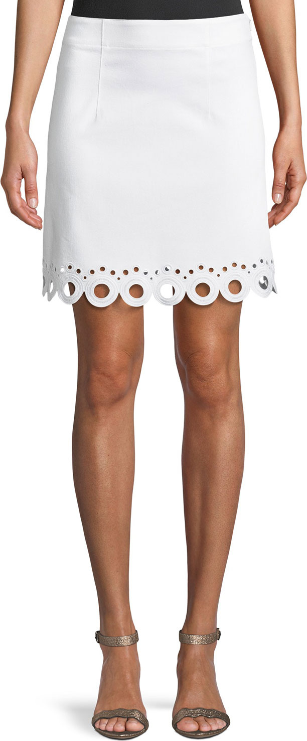 Club Monaco Akemi Scalloped Eyelet Skirt