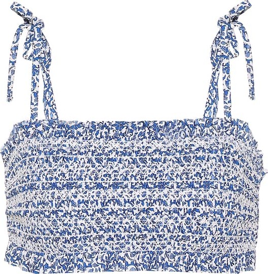 Tory Burch Costa printed bikini top
