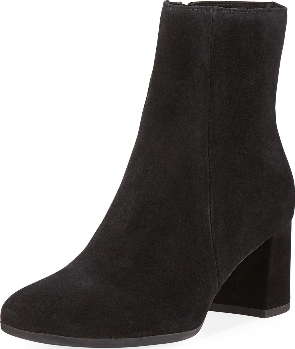 La Canadienne JoJo Suede Block-Heel Booties