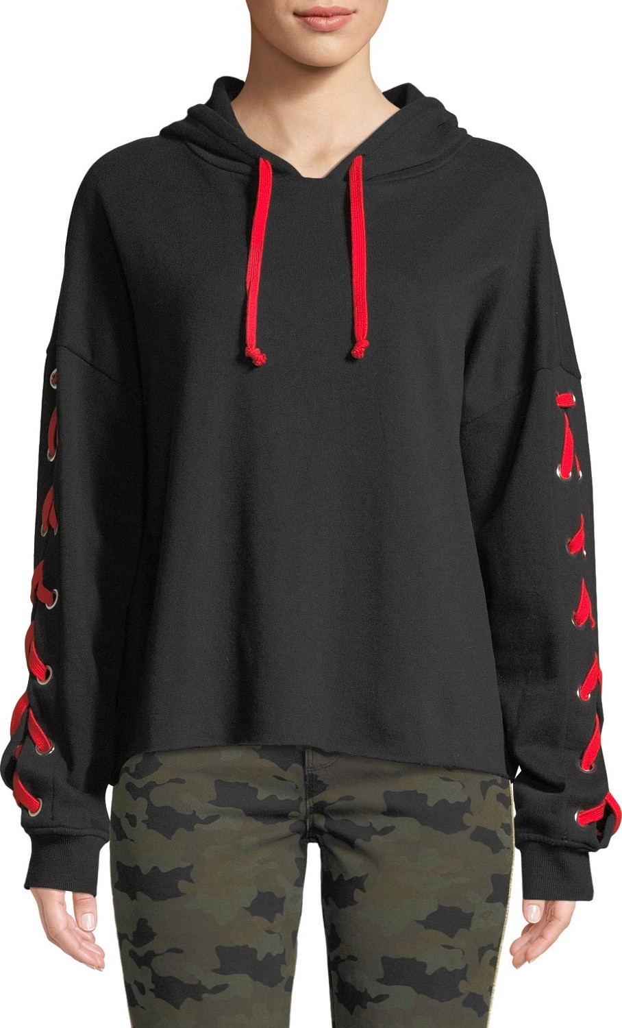 Generation Love Lindsay Lace-Up Pullover Hoodie