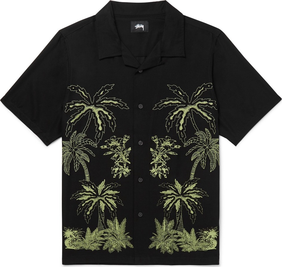 Stussy Camp-Collar Printed Woven Shirt