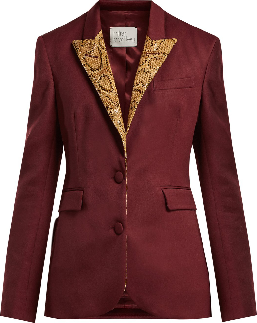 Hillier Bartley Single-breasted python-effect blazer