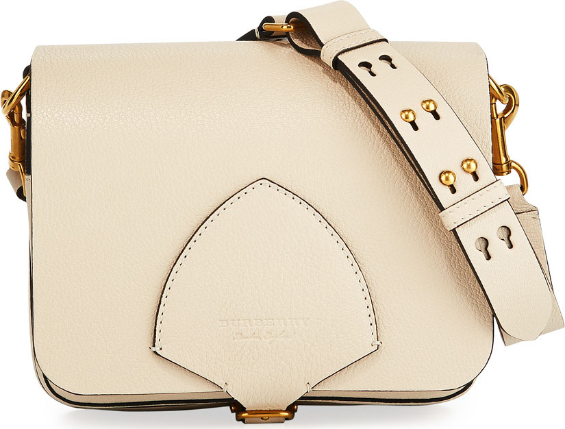 Burberry London England Square Calf Leather Satchel Bag