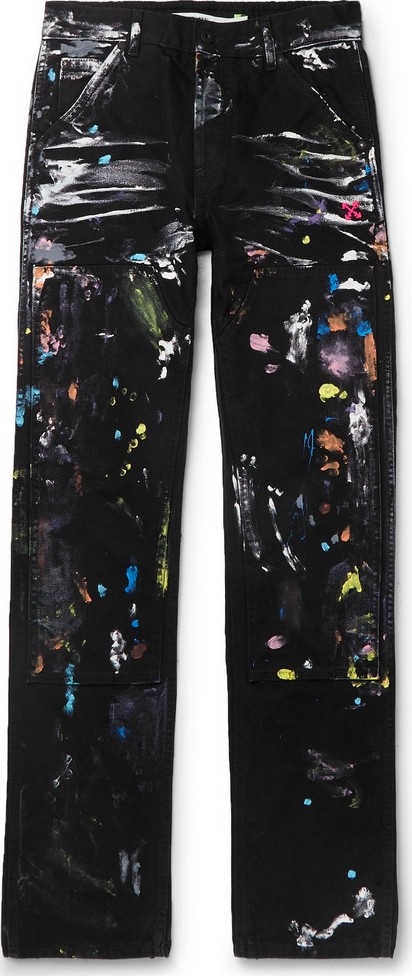 Off White Paint-Splattered Denim Jeans