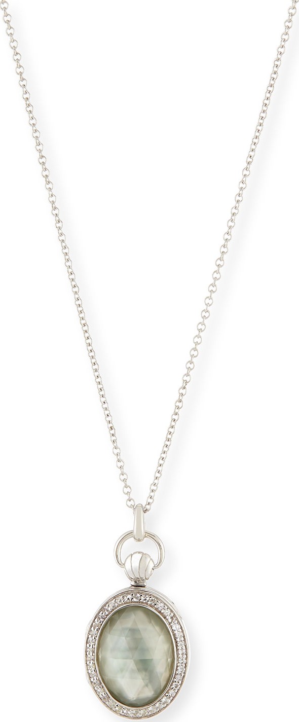 Monica Rich Kosann Sterling Silver Petite Doublet Locket Necklace