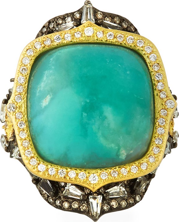 Armenta Old World Aquaprase Cushion Ring