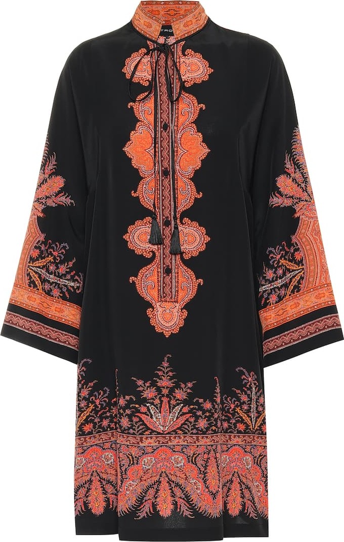 Etro Printed silk minidress