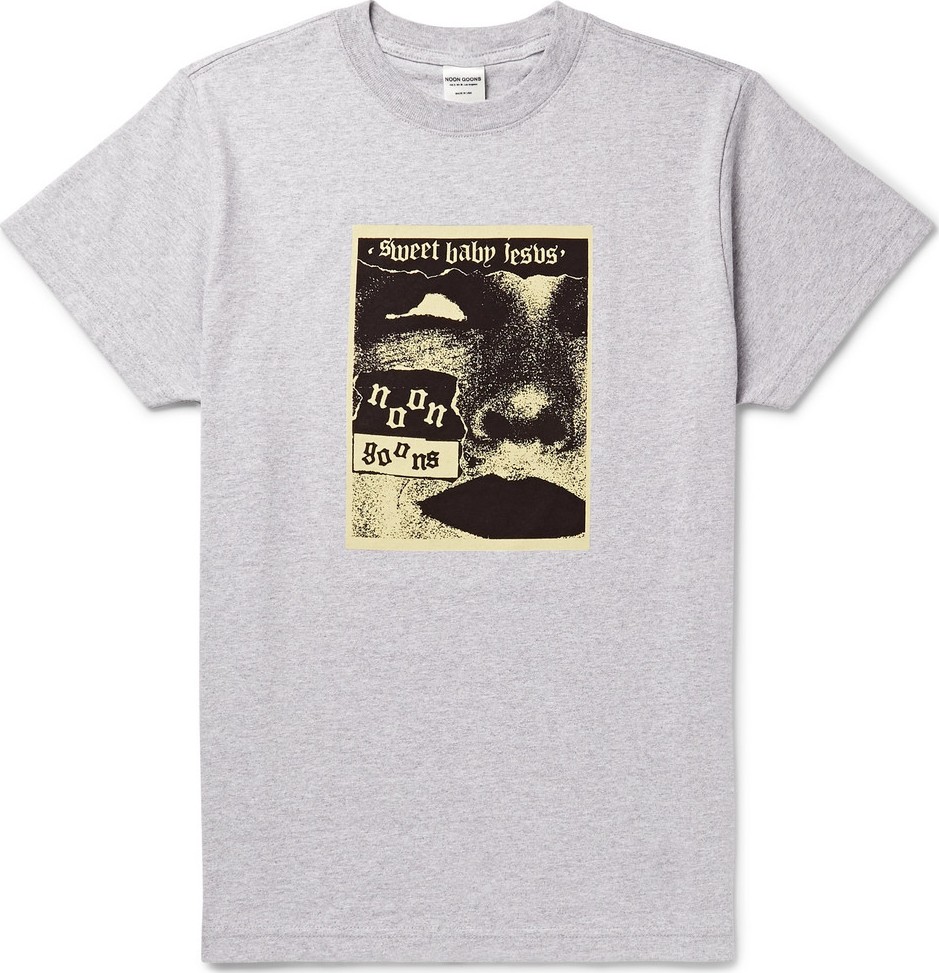 Noon Goons Printed Mélange Cotton-Jersey T-Shirt