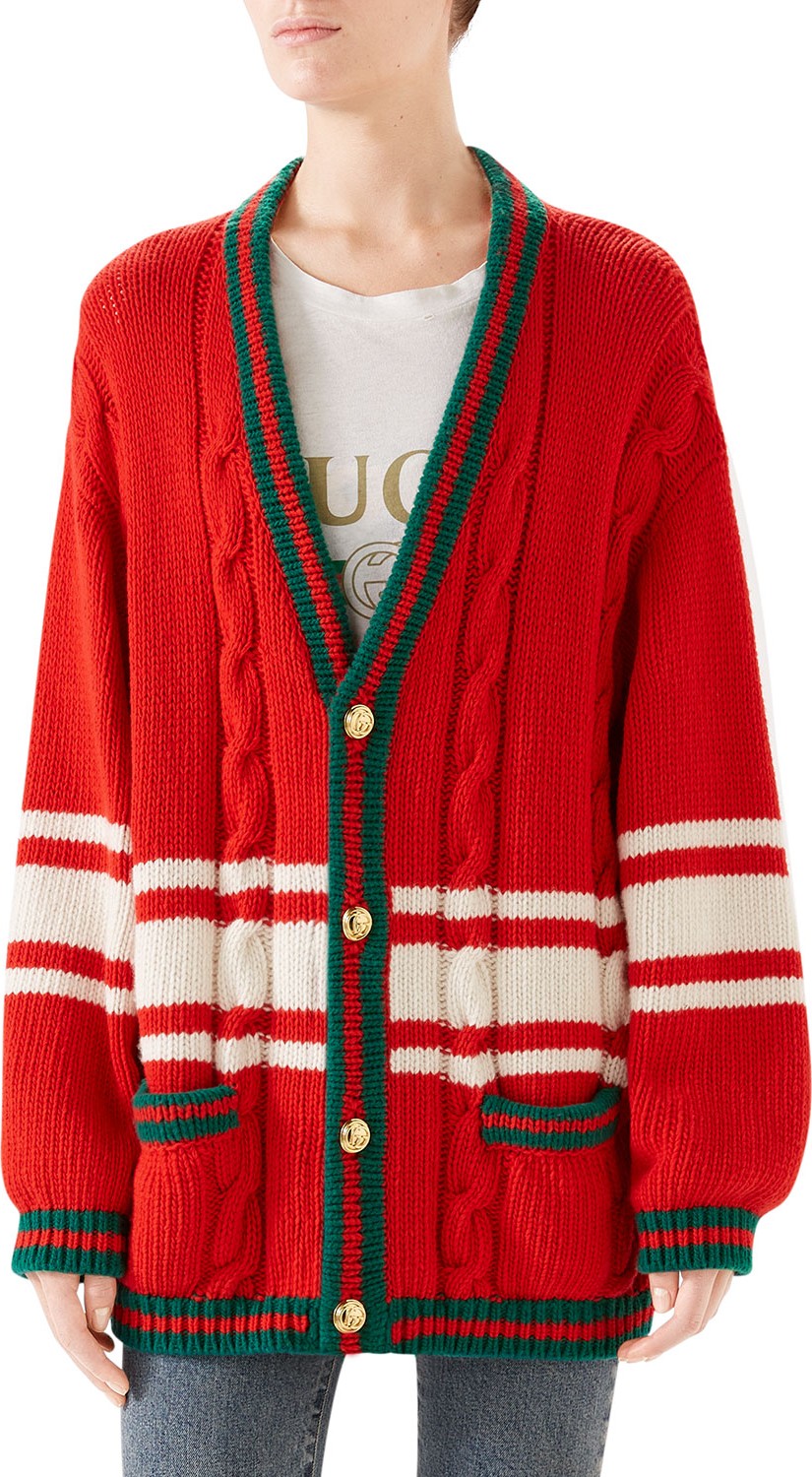 Gucci Wool Patchwork Cardigan