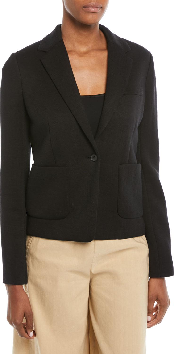 Vince Patch-Pocket One-Button Blazer