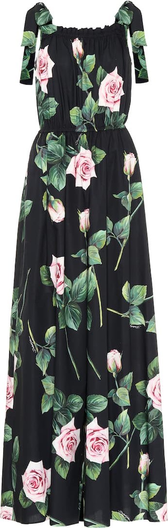 Dolce & Gabbana Floral cotton maxi dress