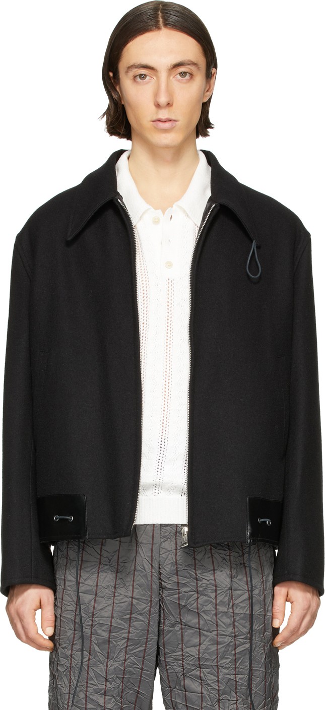 Our Legacy Black Leather Hem Jacket