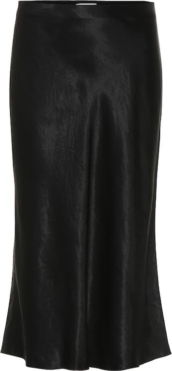 Vince Satin slip midi skirt