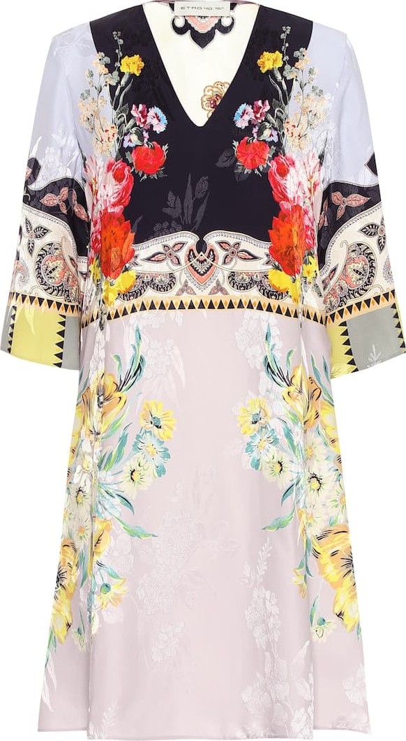 Etro Floral silk-blend minidress