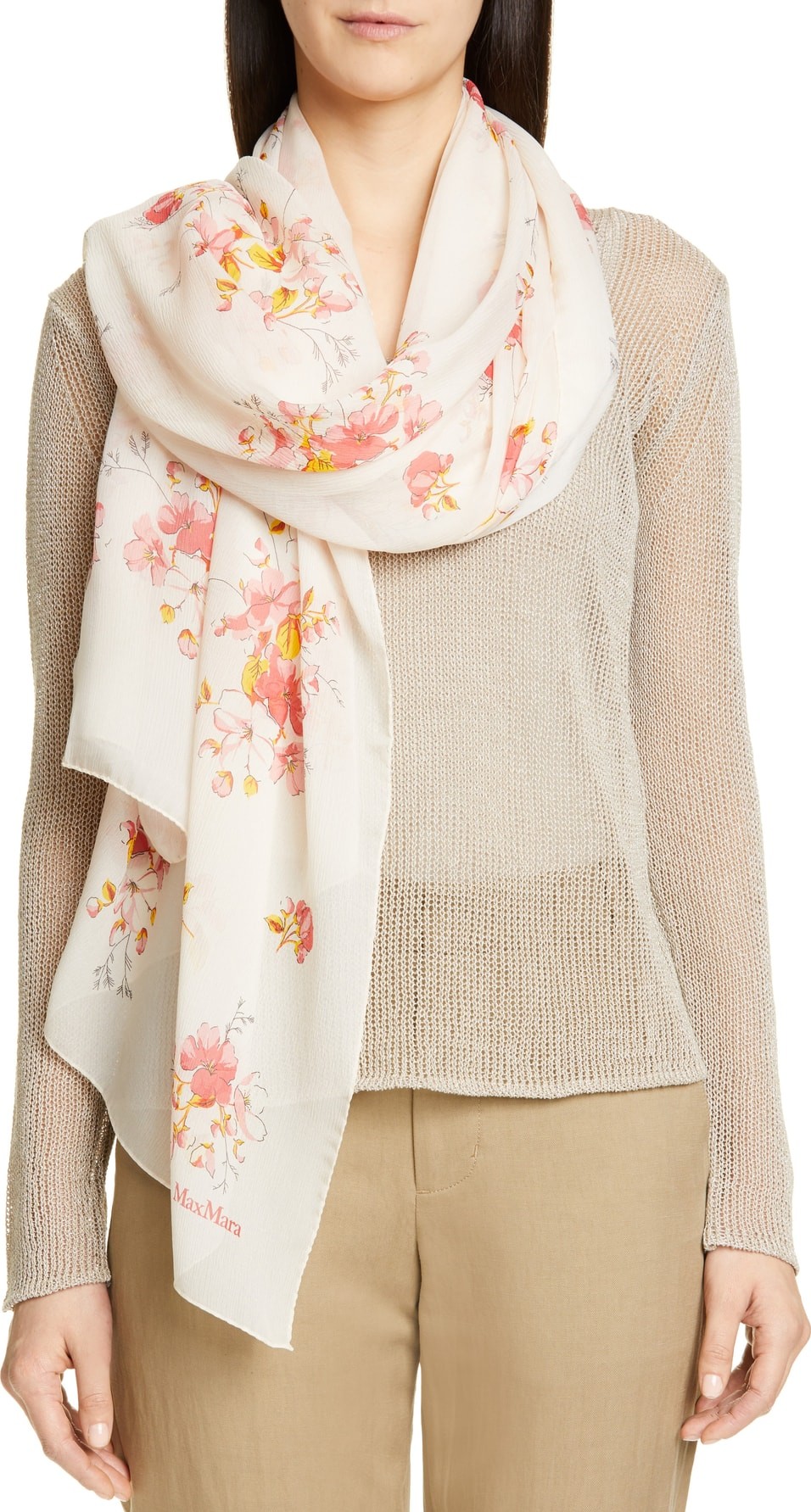 Max Mara Clown Silk Scarf