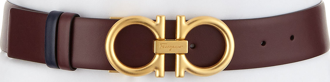 Salvatore Ferragamo Reversible Gancini Leather Belt