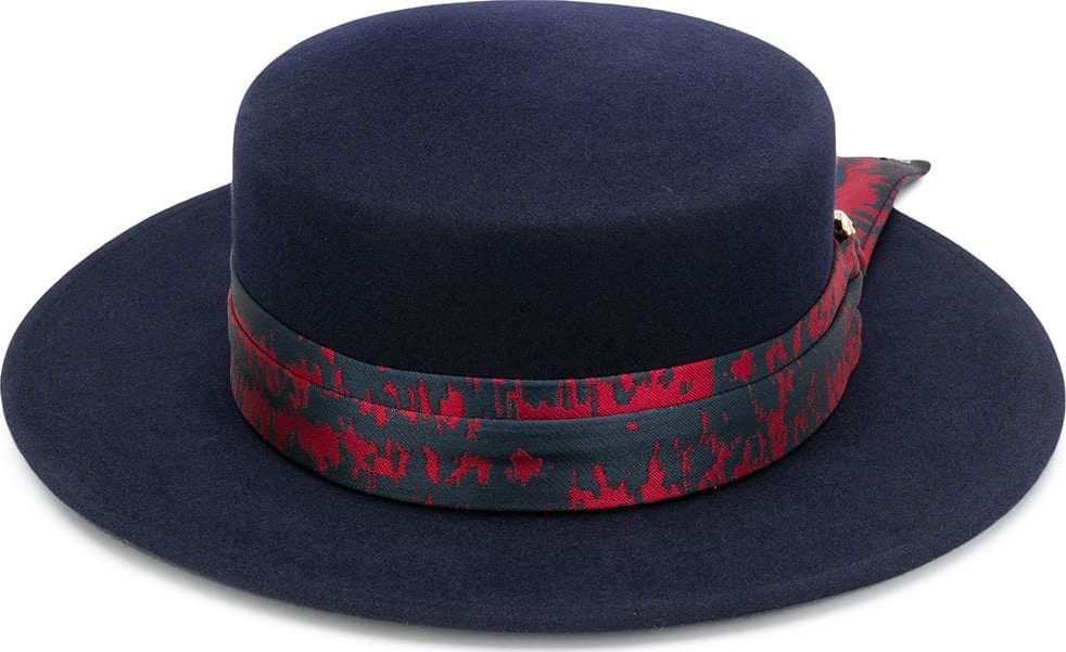 Maison Michel scarf trim boater