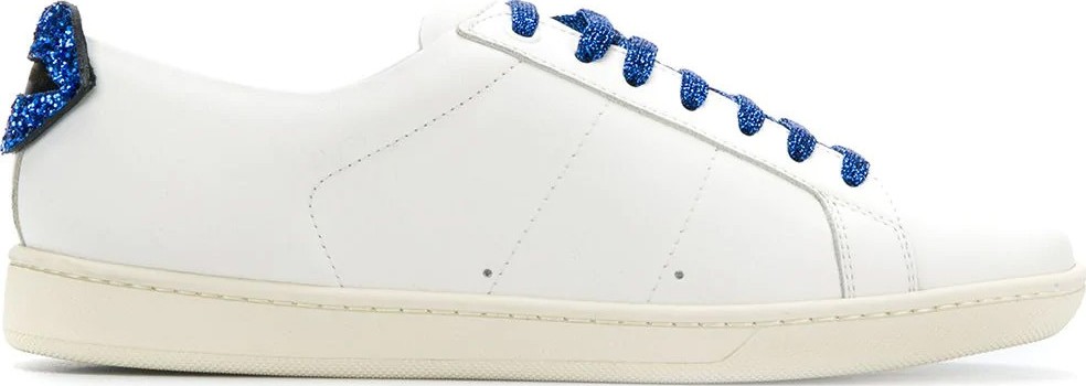 Saint Laurent glitter lips sneakers