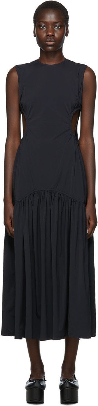 Markoo Black Paper Cut-Out Dress