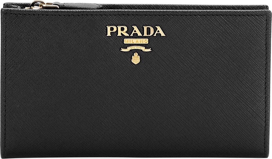 Prada Saffiano Metal Oro Wallet