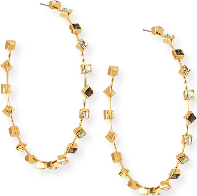 BAUBLEBAR Elise Crystal Hoop Earrings