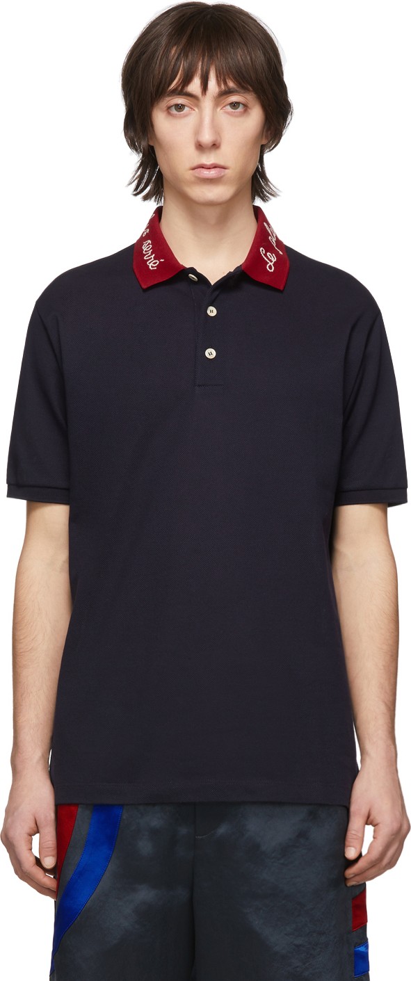 Gucci Navy 'Le Plus Loin' Polo