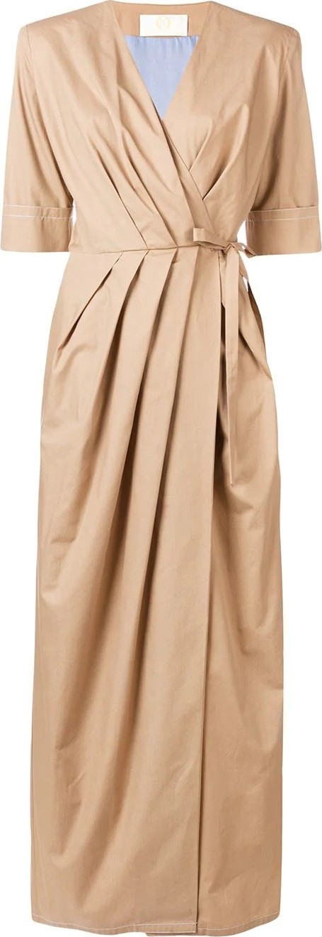 Sara Battaglia long wrap dress