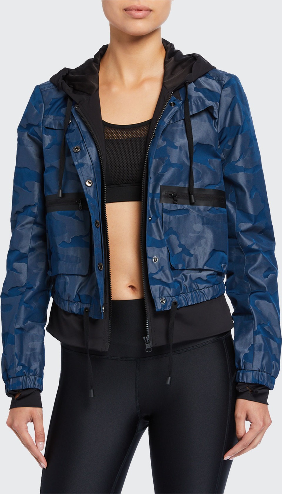 Blanc Noir Skyfall Camo-Print Aviator Jacket