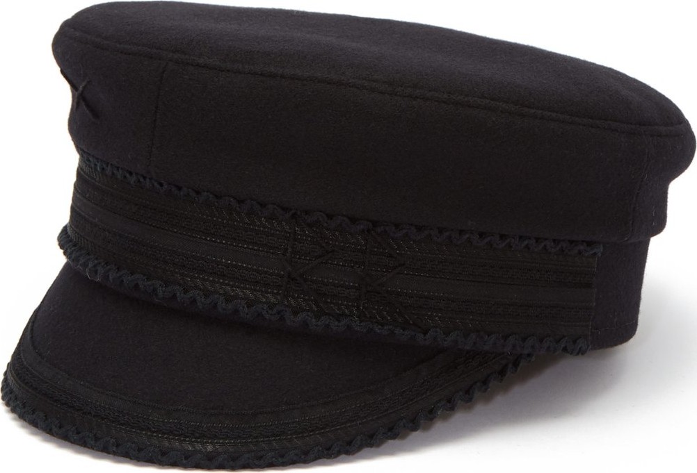 Ruslan Baginskiy Hats Lace-trimmed wool cap