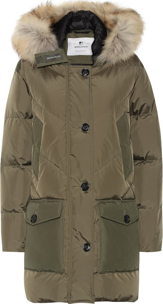 Woolrich Logo Parka down coat