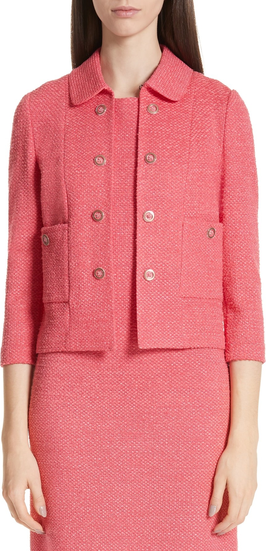 St. John Beti Knit Crop Jacket