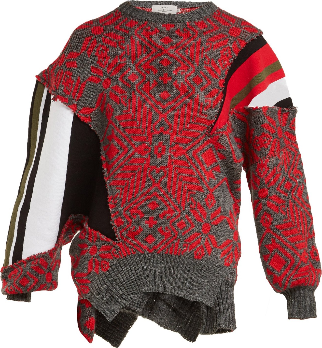 Preen Vera patchwork wool-blend sweater