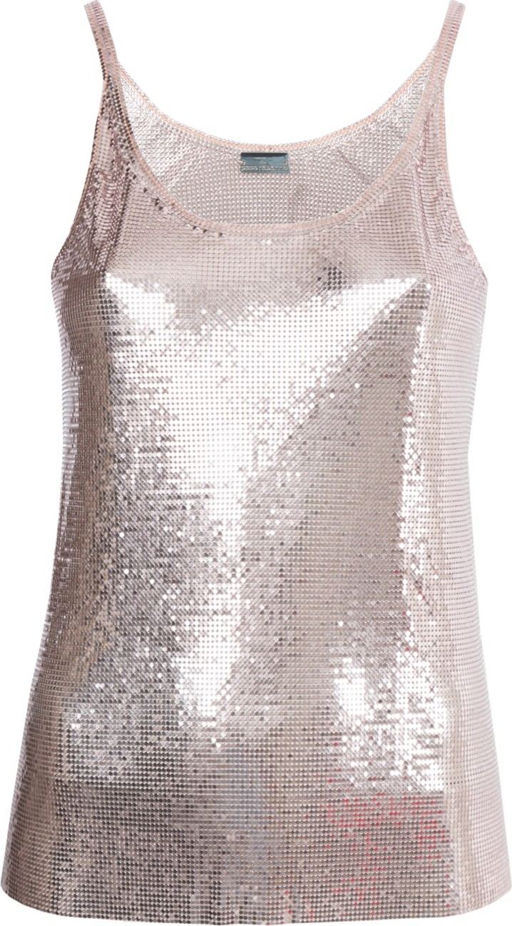 Paco Rabanne Paco Rabanne x The Webster pink metallic tank top