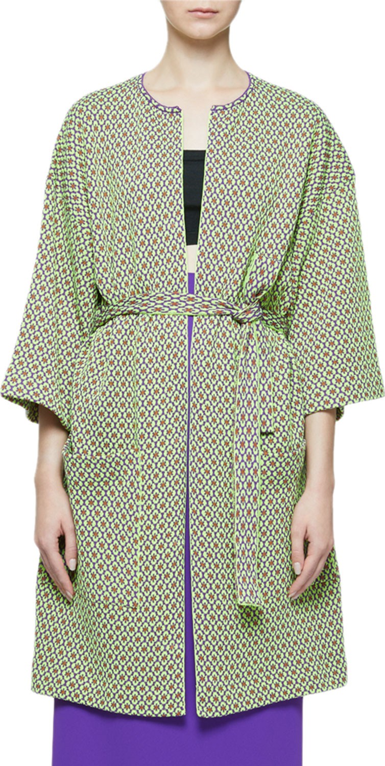 Dries Van Noten Nenna 3/4-Sleeve Tie-Front Cardigan Dries Van Noten Nenna 3/4-Sleeve Tie-Front Cardigan