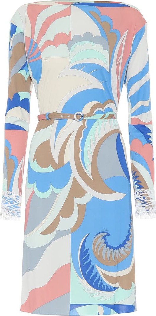 Emilio Pucci Embellished silk-blend dress