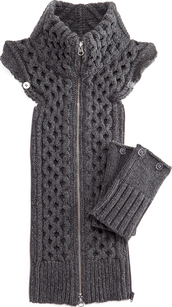 Veronica Beard Upstate Knit Dickey w/Cuffs
