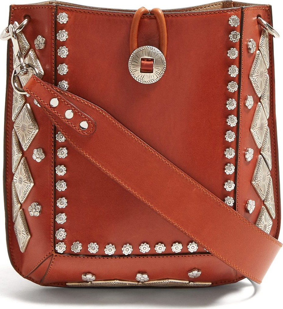 Isabel Marant Oskan studded leather cross-body bag