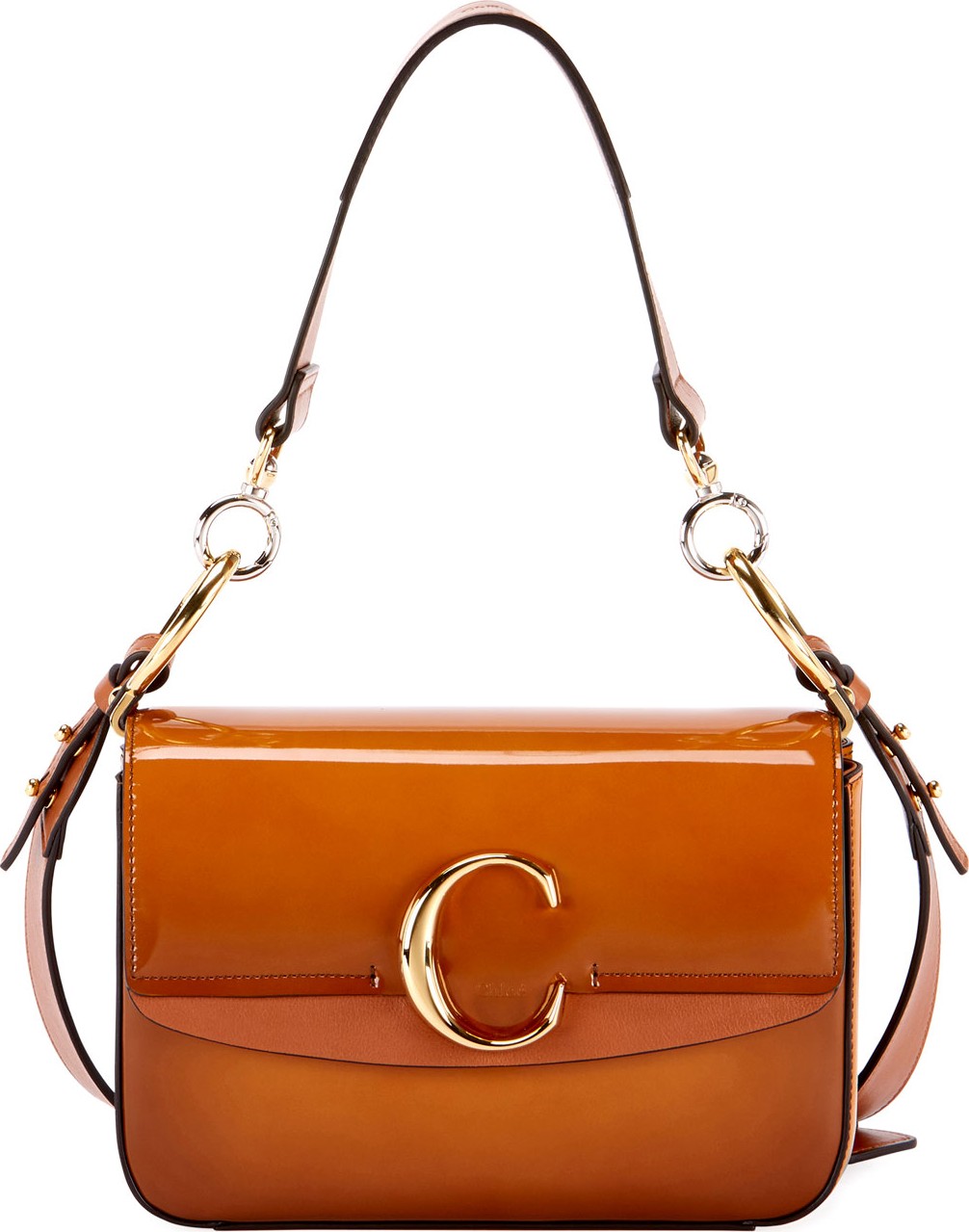Chloe C Small Glossy Calf Shoulder Bag