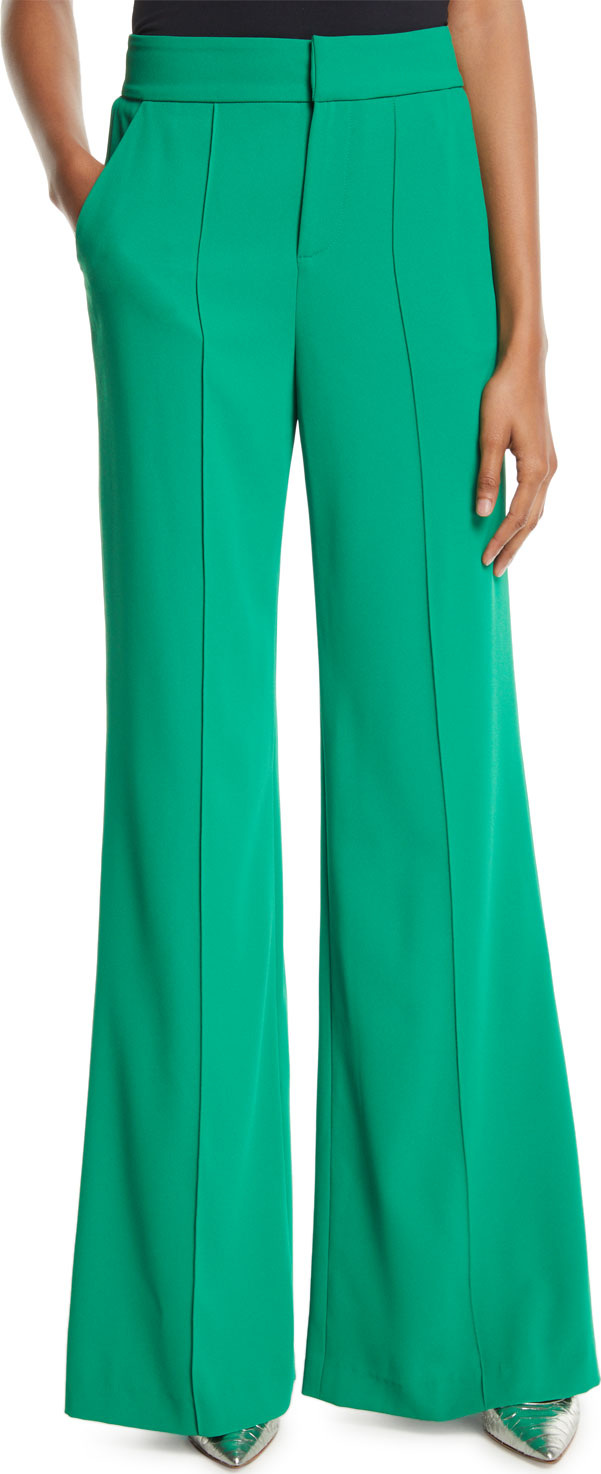 Alice + Olivia Dylan High-Waist Wide-Leg Pants