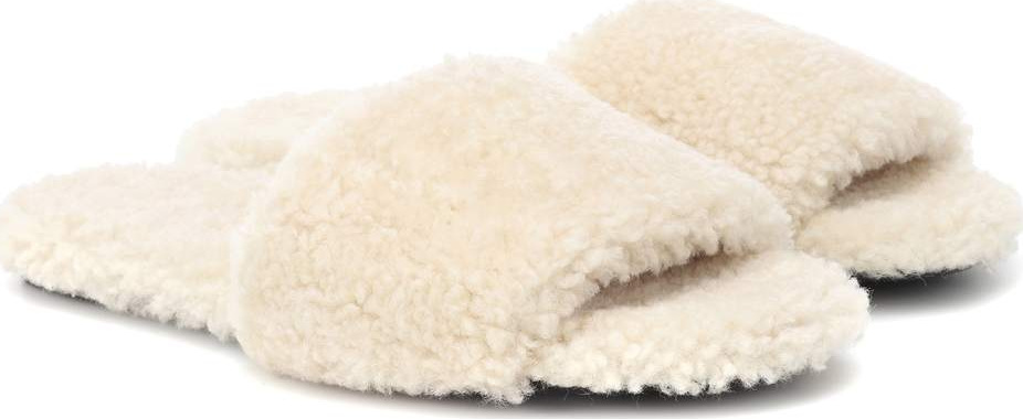 THE ROW Teddy Bear shearling sandals